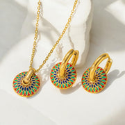 Amira - Moroccan Mosaic Gold Necklace