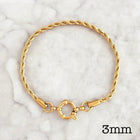 Gold Rope Bracelet with Anchor Fastening