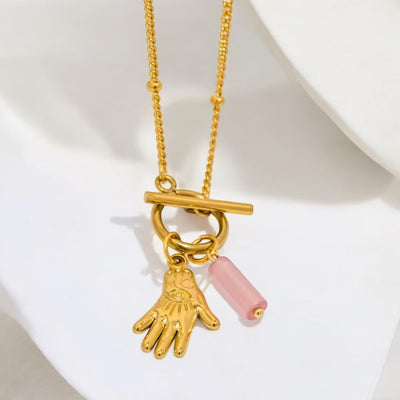 Rose Quartz Guardian Necklace