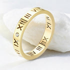 Roman Numeral and Rhinestone Ring