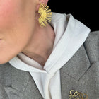 Large Textured Fan style Earrings