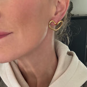 Irregular Hollow Heart Shaped Earrings