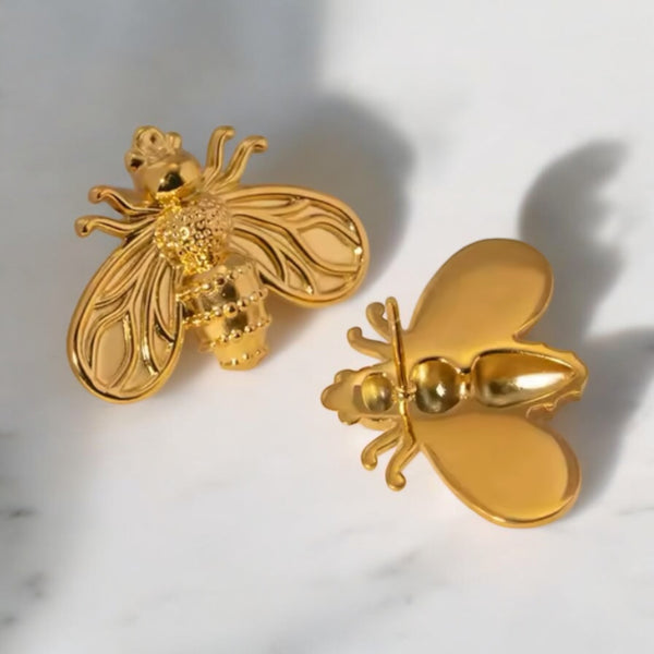 ‘Buzzy Bee’ - Gold Stud Earrings