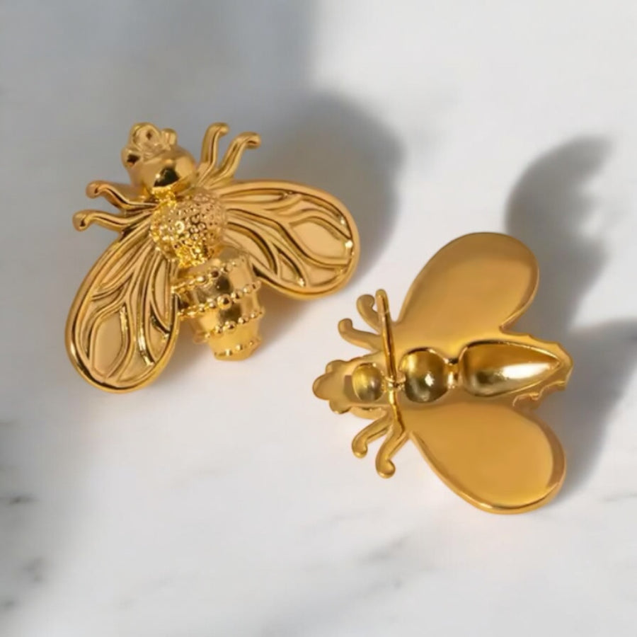 ‘Buzzy Bee’ - Gold Stud Earrings
