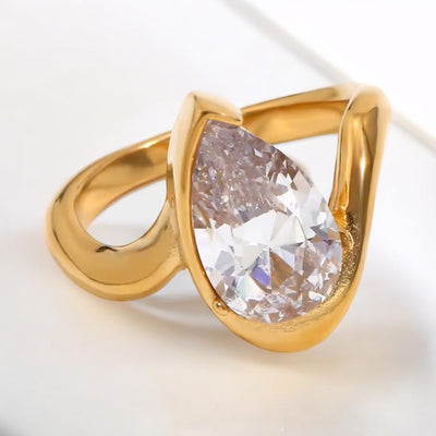 ‘Nova’ Pear Shaped Solitaire Ring