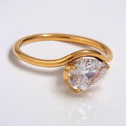 ‘Siren’ Pear Shaped Solitaire Ring