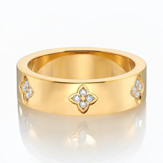 ‘Fortuna’ - Gold Clover Ring