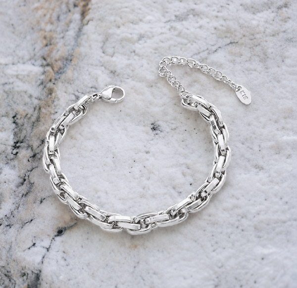 Camille Chunky Chain Silver Link Bracelet
