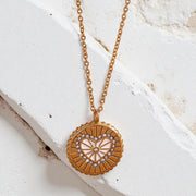 Reversible Enamel Heart Necklace