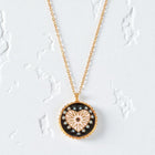 Reversible Enamel Heart Necklace