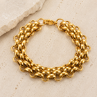 ‘Betsy’ - Basket Weave Chain Bracelet in Gold or Silver