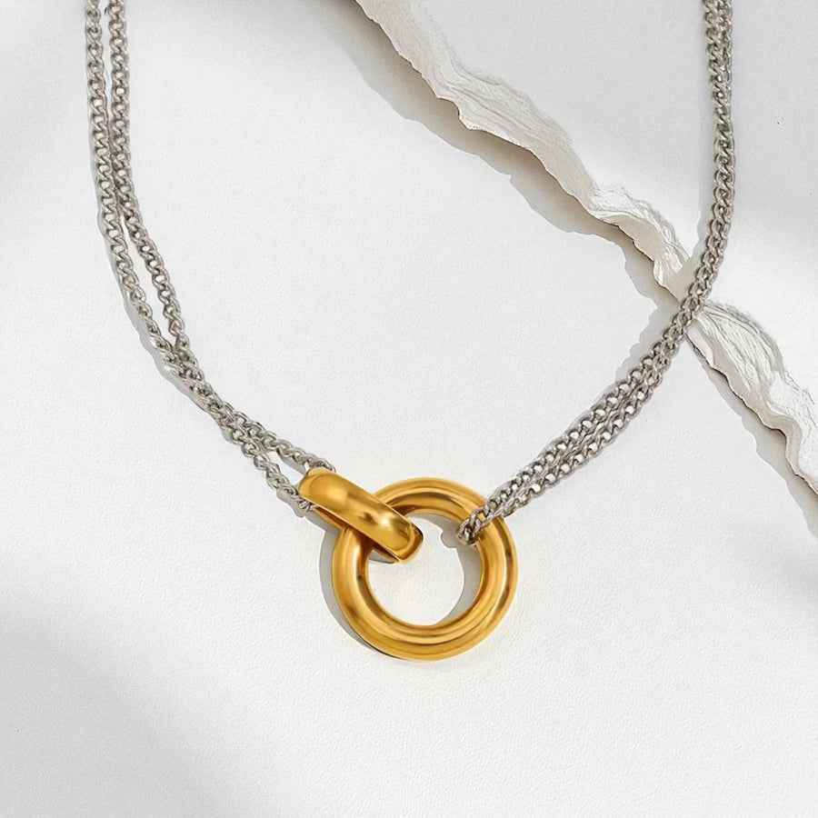 ‘Havana’ Mixed Metals Ring Necklace