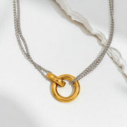 ‘Havana’ Mixed Metals Ring Necklace