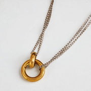 ‘Havana’ Mixed Metals Ring Necklace