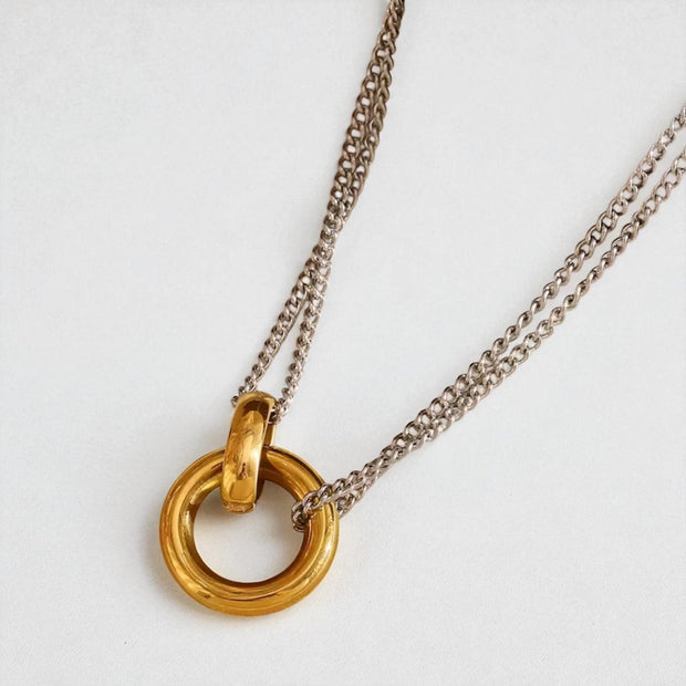 ‘Havana’ Mixed Metals Ring Necklace