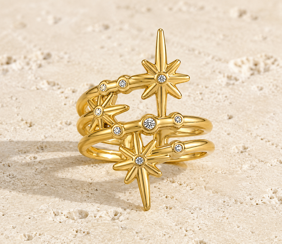 Celeste Starburst Ring (Gold)