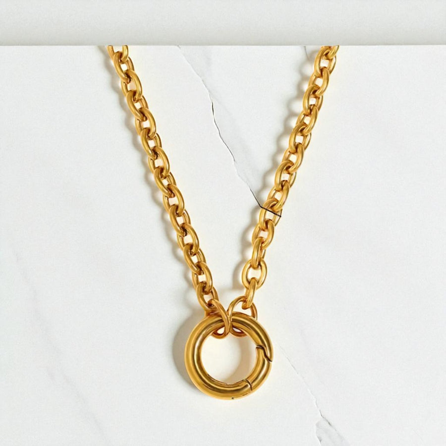 Chunky O Ring Charm Necklace