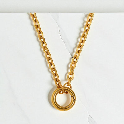 Chunky O Ring Charm Necklace