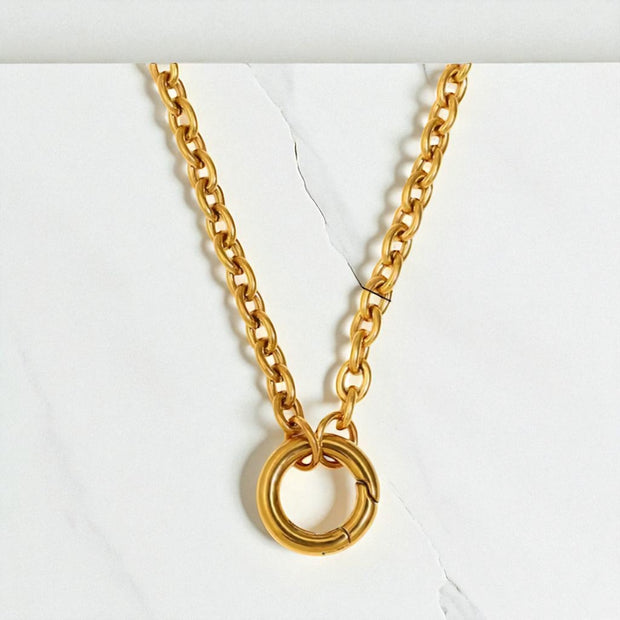 Chunky O Ring Charm Necklace