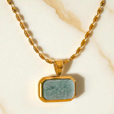 ‘Isla’ - Jade Green Stone Necklace