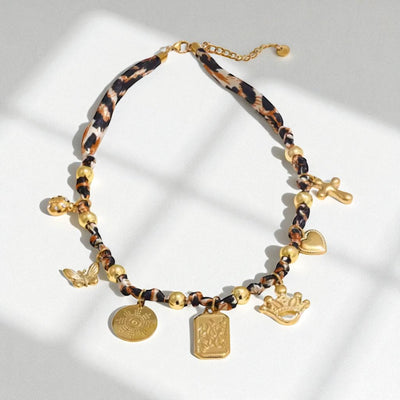 ‘Serengeti’ - Leopard Print Charm Necklace