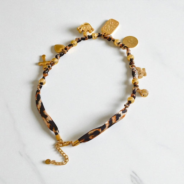 ‘Serengeti’ - Leopard Print Charm Necklace