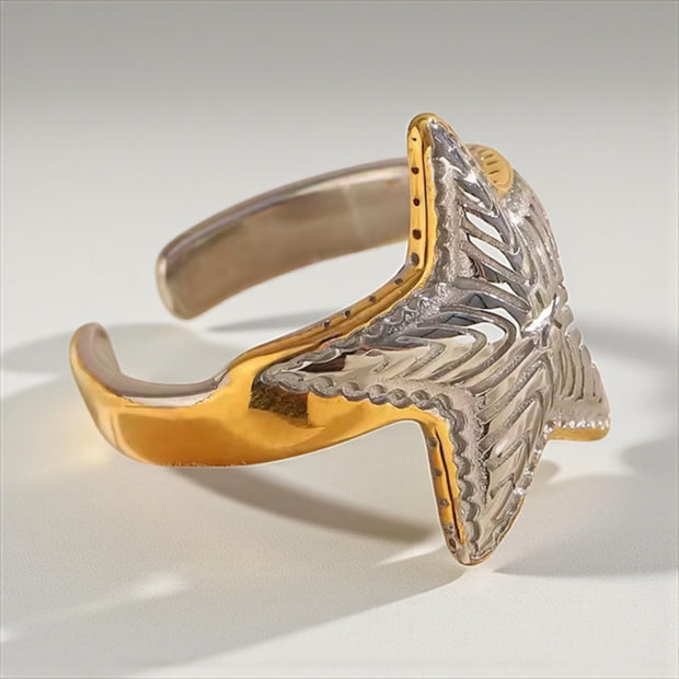 ‘Vega’ - Mixed Metal Star Ring