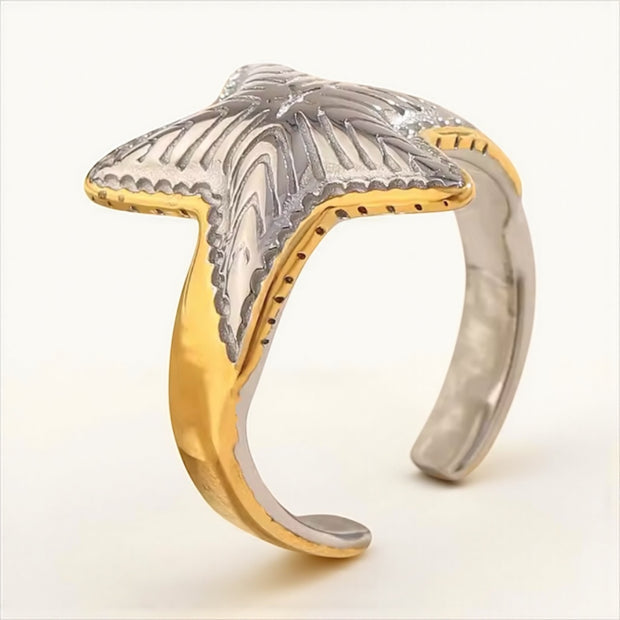 ‘Vega’ - Mixed Metal Star Ring