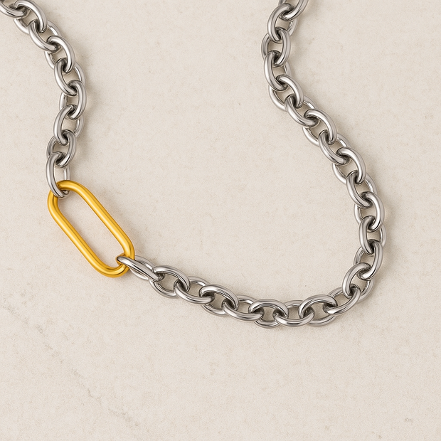 ‘Brooklyn’ - Two Tone Chain Necklace