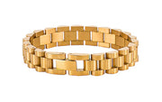 Chunky Gold Watch Strap Style Bracelet