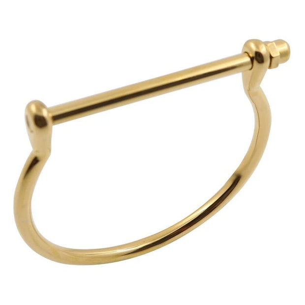 Manhattan Gold Screw Cuff Bracelet