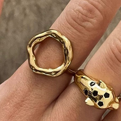 Gold Hammered O Ring