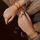 ‘Celeste’ - Chunky Emerald Gold Ring