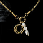 Hammered Gold Charm with Cut Out