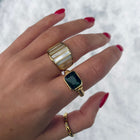Gold and Mother of Pearl Cuff Ring