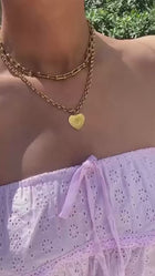 ‘Amalfi’ - Curb Chain Heart Necklace